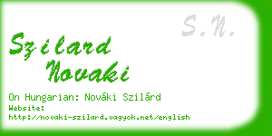 szilard novaki business card